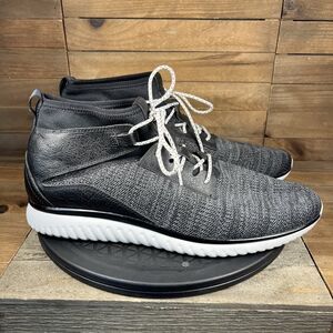 Cole Haan Grand Møtion Mens Size 11.5 M Black Mid Top Lace Up Casual Shoes